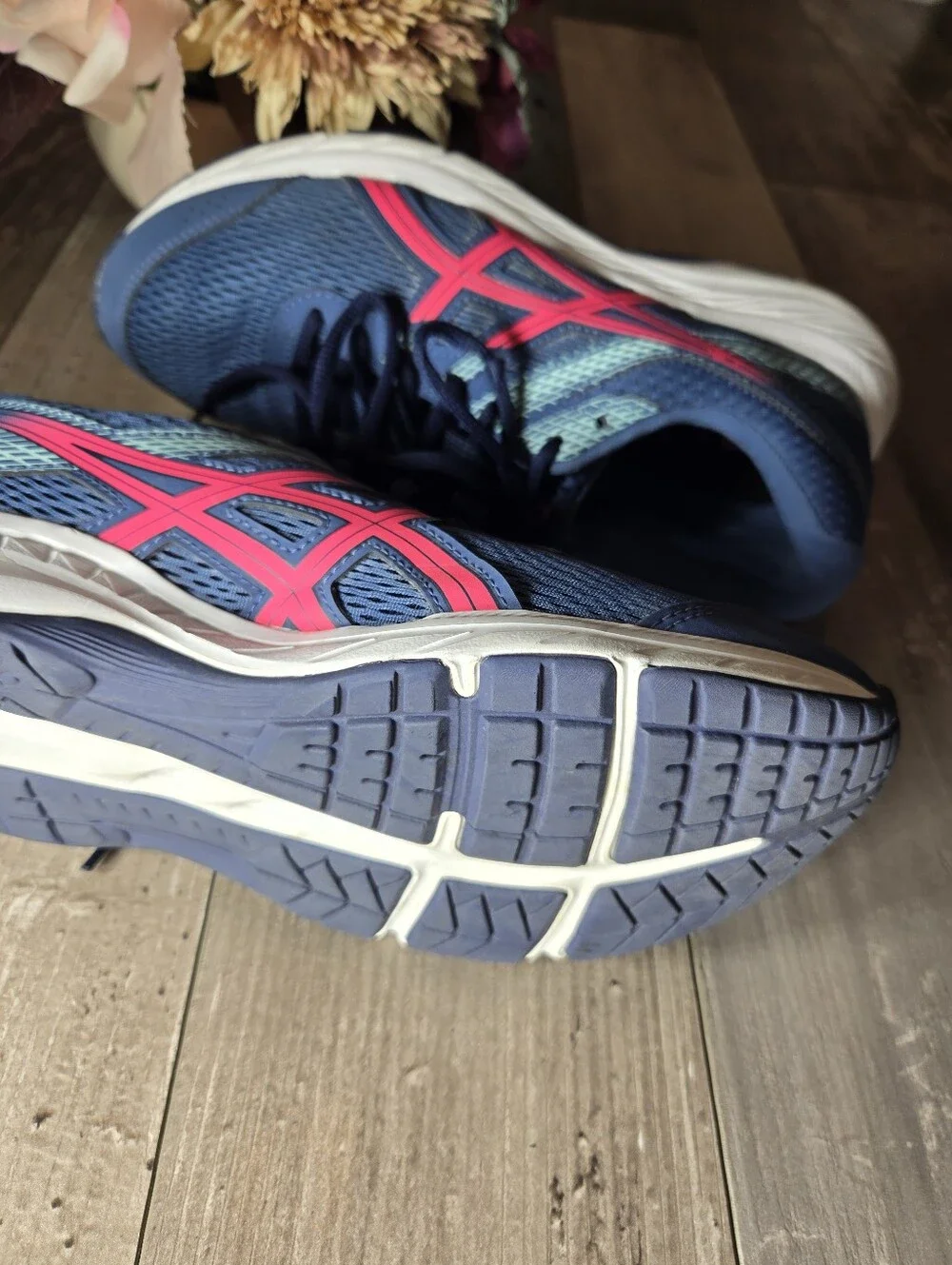 ASICS Gel‑Contend 6 Blue Pink Running Shoes – Women’s Size 8